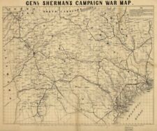 1864 Map of Genl. Sherman's Campaign War Map | Georgia | South Carolina | Georgi picture