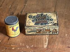 2 small empty tobacco items - Golden Wedding Flake Cut & Rooster Snuff picture