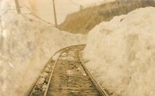 Rare 1909 Postcard SNOW on Railway Track NIAGARA Buffalo NEW YORK Poor Condition picture