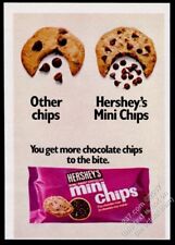 1973 Hershey's mini chocolate chips pack and cookie photo vintage print ad picture