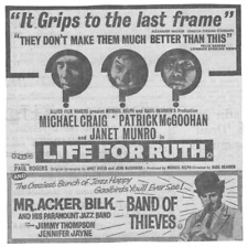 Original 1962 Newspaper Advert Life For Ruth & Band of Thieves Acker Bilk picture