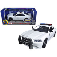 2011 Dodge Charger Pursuit Police Car White with Flashing Light Bar, Front an... picture