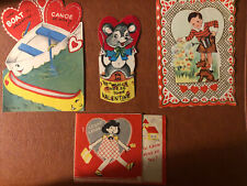 Vintage Valentines cards set of 4 written on 1913-1930 Victorian Decor Crafts picture