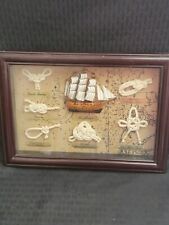 Maritime 3D Knot Shadow Box Nautical Framed Picture Wall Art 6 Knots And Ship picture