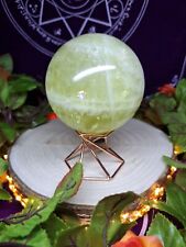 Stunning High Quality Large Citrine Crystal Sphere 7.8cm 700g + Stand Rainbows picture