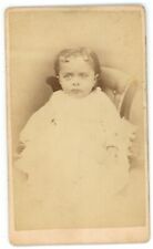 Antique Named CDV Circa 1870'S Adorable Baby Boy in White Dress Pentz York, PA picture