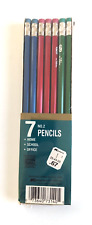 NOS Kmart Seven No. 2 Pencils in the Package Blue Red Green AA90 picture