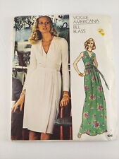 Vtg Vogue 1015 Couture Dress Pattern Americana Bill Blass 70s UNCUT SZ 10 picture