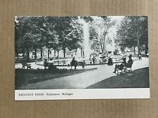 Postcard Kalamazoo MI Michigan Bronson Park Vintage Hershfield’s Men Clothing Ad picture