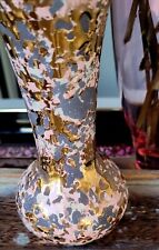 VINTAGE SHAFER 23K GOLD ART POTTERY Speckled Vase. picture