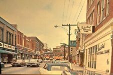Westerly RI High St. Cars & Stores Postcard Anscochrome R.L. Gordon Rhode Island picture