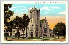 Postcard First Methodist Episcopal Church, Muscatine, Iowa V105 picture