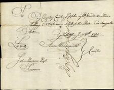 FENN WADSWORTH - MANUSCRIPT DOCUMENT SIGNED 01/17/1781 WITH CO-SIGNERS picture