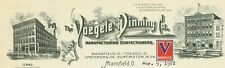 1922 Voegele & Dinning Confectioners Illustrated Billhead Mansfield Ohio WWI V picture