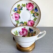 Vtg Paragon Cup & Saucer By Appointment Double Warrant HM Queen Mary England picture