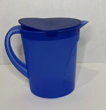 Vintage TUPPERWARE Jumbo Expression Blue 1 Gallon Pitcher w/ Rocker Lid 4433A-2 picture