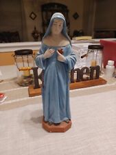Vintage Sacret Heart of Mary Chalkware statue, 12.5 inches picture