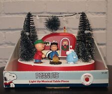 Peanuts Light Up Musical Table Piece Charlie Snoopy Lucy Campfire picture