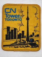 Vintage CN Tower Toronto Yellow Embroidered Souvenir Patch 3