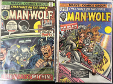 Creatures .. MAN-WOLF 32-33 Lot Bronze Age Marvel 1974 George Perez Lot of (2) picture