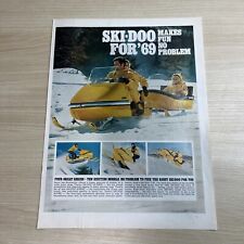 Ski-Doo Snowmobiles for 1969 Yellow 1968 Vintage Print Ad Life Magazine picture