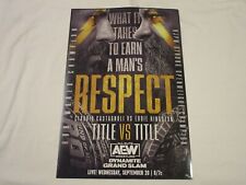 AEW All Elite Wrestling Claudio Castagnoli Eddie Kingston 12x18 Grand Slam 36/50 picture