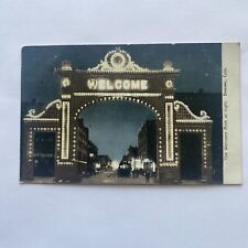 The Welcome Arch At Night Denver Colorado Postcard Posted 1909 picture