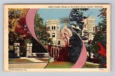 Omaha NE-Nebraska, Joslyn Castle, Offices School Board, Vintage c1947 Postcard picture