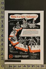 1954 HOLIDAY HALLOWEEN COSTUME HALCO HALPERN PITT ROBOT SPACE CLOWN TOY AD TD07 picture