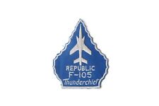 US Airforce Republic F-105 Thunderchief White & Blue German Made Patch USAF picture