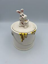 Vintage Quon Quon 1981 Ceramic Canister Paint Can w/ Rabbit picture
