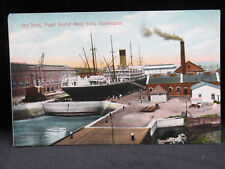 Dry Dock at Puget Sound Navy Yard Washington A-Y-P-E Postcard UNPOSTED (0053) picture