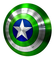 Green Captain America Shield With Star Pattern Emerged Metal Prop Replica shield picture