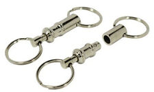 2pc Detachable Pull Apart Key Rings Quick Release Split Key Chains Brass Body picture