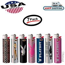 BIC Lighter Holographic Playboy Bunny Design Lighters Regular Size (7 Pack) -New picture