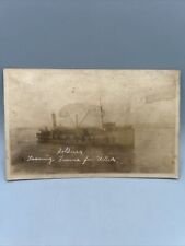 Antique Postcard Soldiers Leaving France For USA Faded And Stained picture