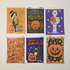 Vtg 1990s Fun World Halloween Trick Or Treat Candy Bags Lot of 6 Pumpkin Witch + picture