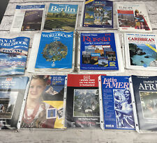 Vintage 1980s Pan am Airline Brochures and Magazines in a folder London, Russia picture