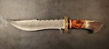 Baba Knives HANDMADE DAMASCUS HUNTING BOWIE KNIFE STAG & RESIN HANDLE- BS1442 picture