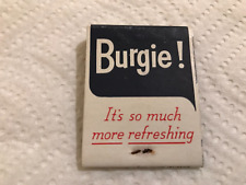 Vintage Matchbook Burgie Burgermeister Brewing Co Full Unstruck 1-H picture