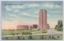 Bismarck North Dakota State Capitol Building Linen Postcard picture