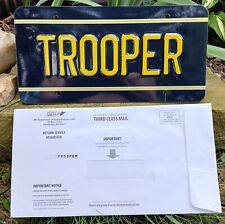 WEST VIRGINIA TROOPER FRONT LICENSE PLATE STATE POLICE +ENVELOPE NICE picture
