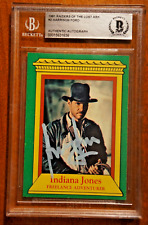 1981 Topps Indiana Jones raiders trading card lot Harrison Ford autograph BAS picture