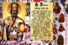 St. Nicholas with Prayer to Saint Nicholas  - Paperstock Holy Card CTM picture