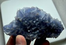 200Gm Natural Purple Cubic Fluorite & Calcite Combined Mineral Specimen Pakistan picture
