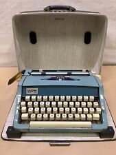 1960’s Brother Opus 895 Portable Manual Typewriter in Case, Blue As Is picture