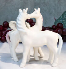 Ebros Gift Rare Mythical Horses Kissing Unicorn and Pegasus Ceramic 3.75