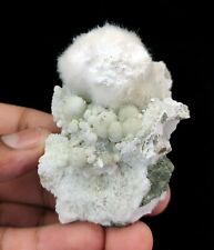 Natural Scolecite Sprays in Heulandite Geode Mineral Specimen #E188 picture
