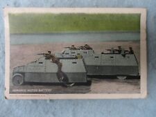 WWI US Army Post Card Camp Dix Armor Cars in Action Colorized 1918 WW1 picture