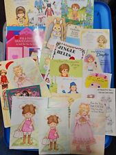 Vintage Paperdoll Cards Lot Of 19 Cards Unused Uncut picture